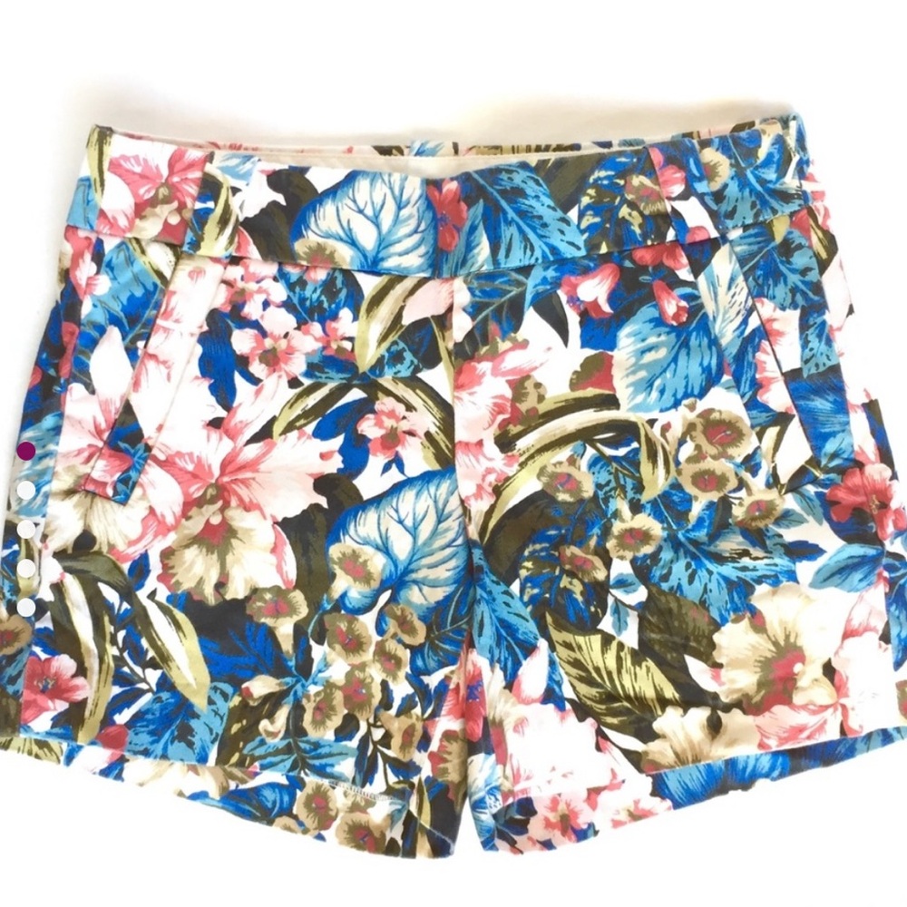 J. Crew Shorts Vibrant Floral Design
